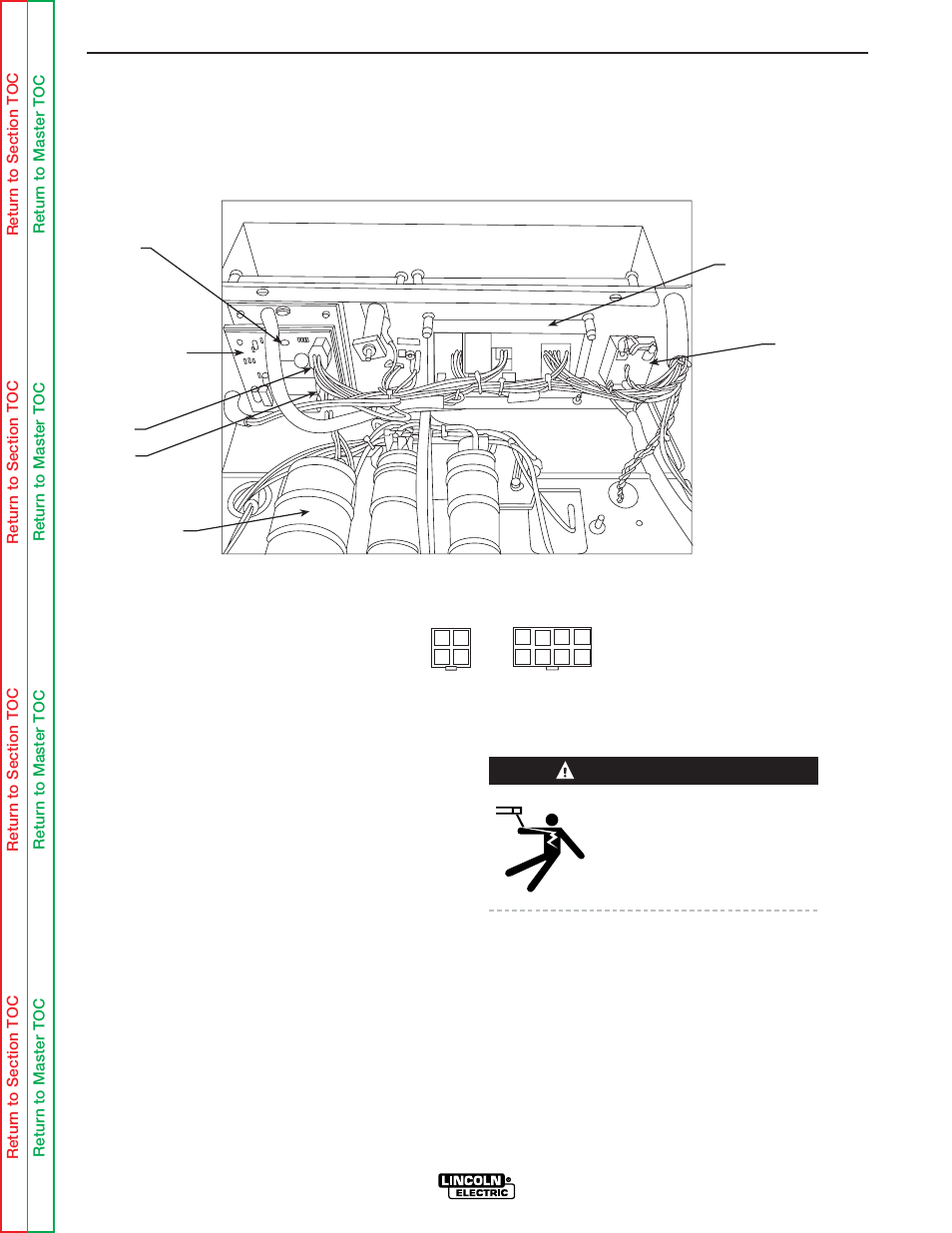 Troubleshooting & repair, Dc bus power supply pc board test (continued), Warning | Lincoln Electric POWER WAVE SVM173-A User Manual | Page 70 / 165