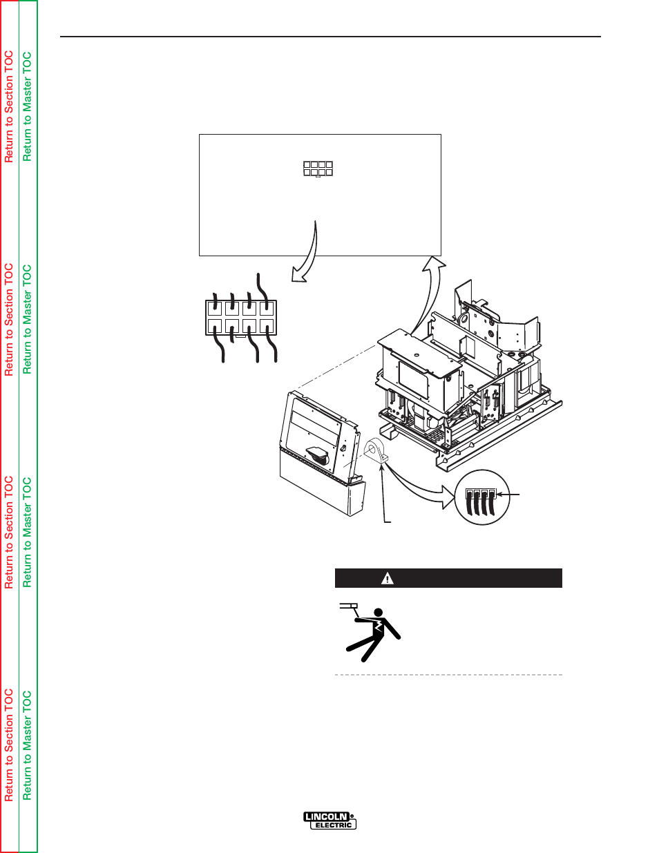 Troubleshooting & repair, Stt current transducer test (continued), Warning | Lincoln Electric POWER WAVE SVM173-A User Manual | Page 90 / 165