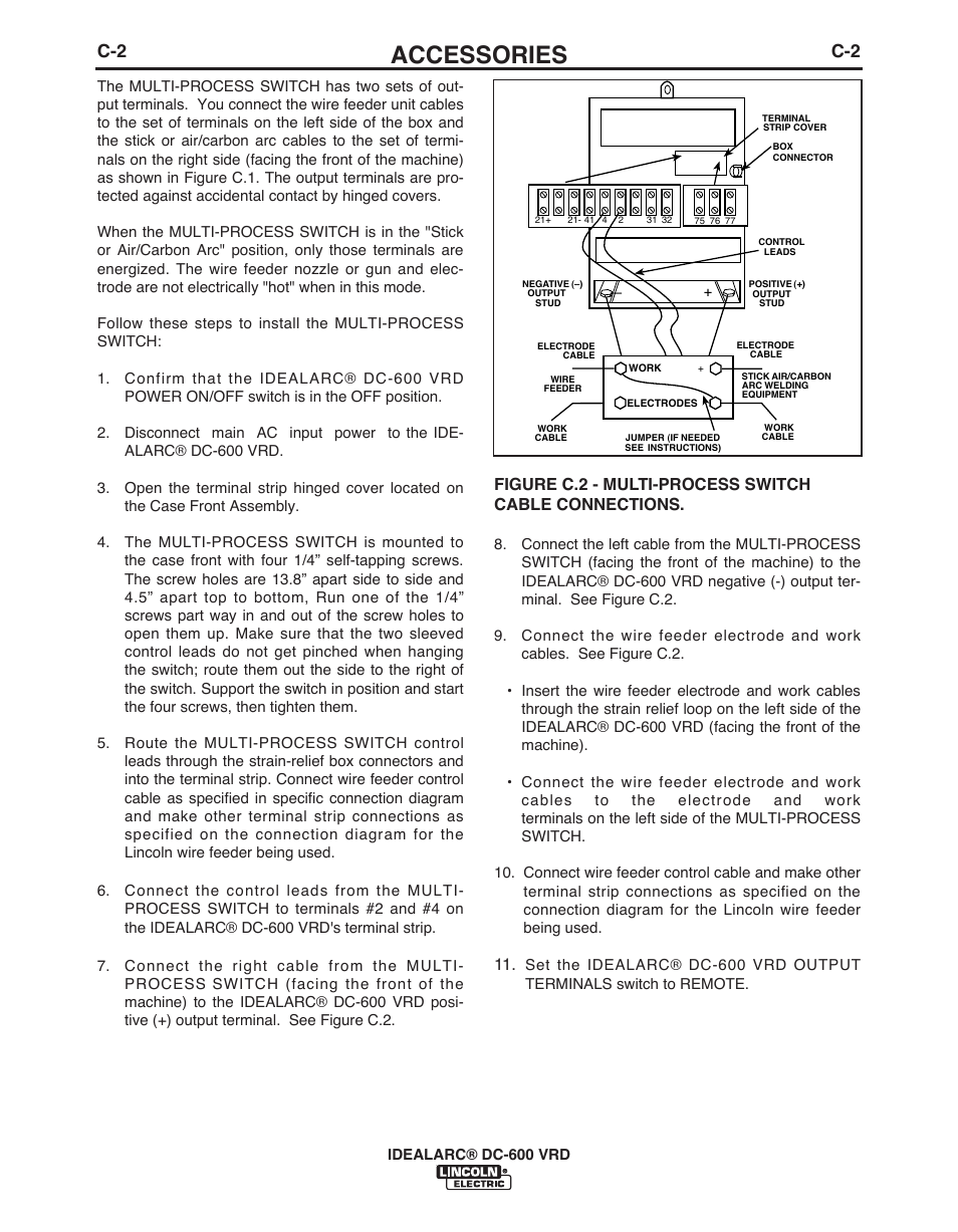 Accessories | Lincoln Electric IDEALARC IM10018-A User Manual | Page 25 / 55