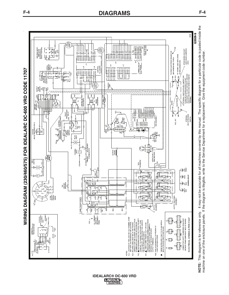 Diagrams | Lincoln Electric IDEALARC IM10018-A User Manual | Page 44 / 55