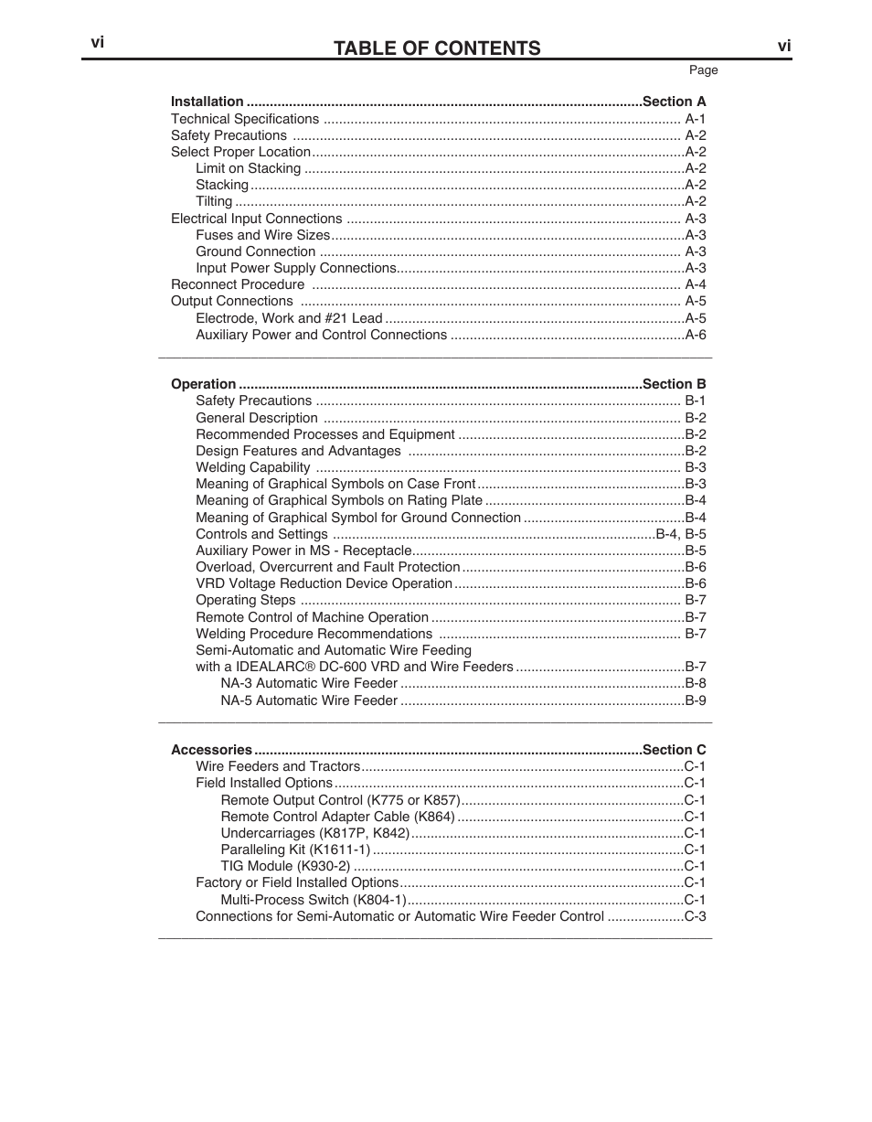 Lincoln Electric IDEALARC IM10018-A User Manual | Page 7 / 55