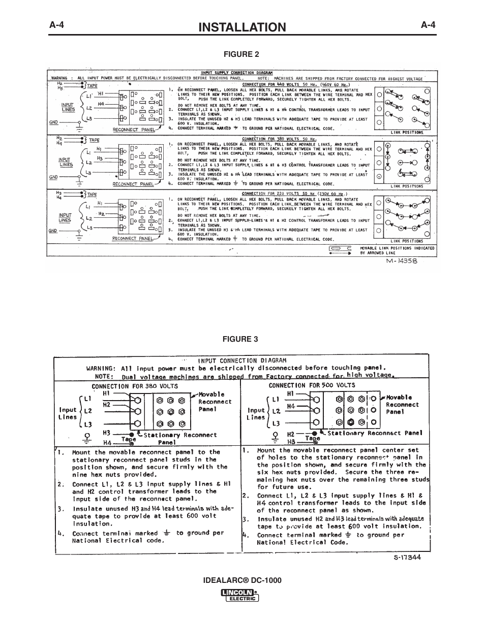 Installation | Lincoln Electric IDEALARC IM420-D User Manual | Page 11 / 35