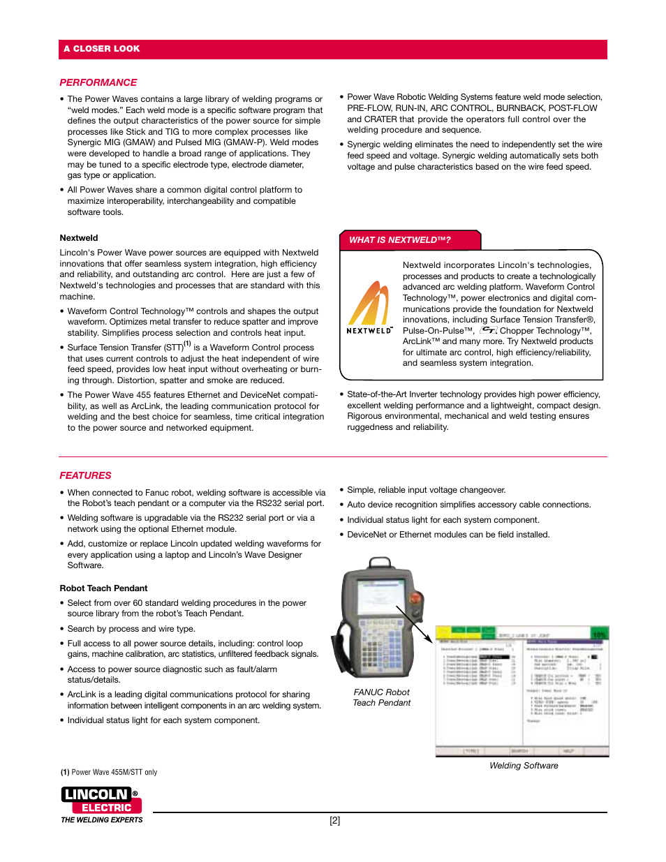 Lincoln Electric Power Wave 455M Robotic User Manual | Page 2 / 8