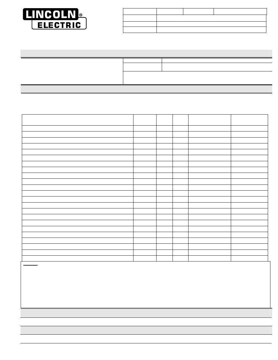 Lincoln Electric METALUX 224T5 User Manual | 2 pages
