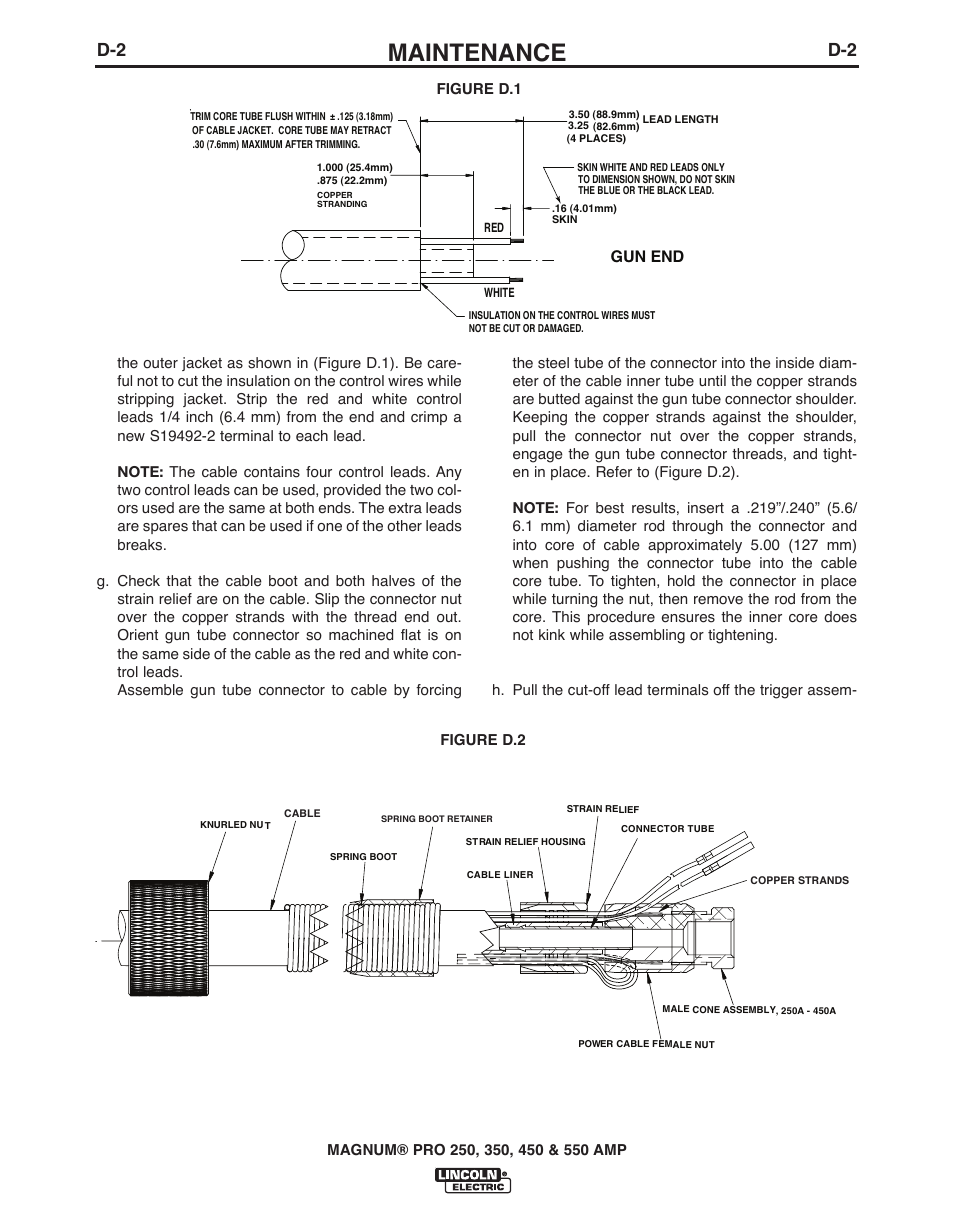 Maintenance | Lincoln Electric MAGNUM 450 User Manual | Page 18 / 27