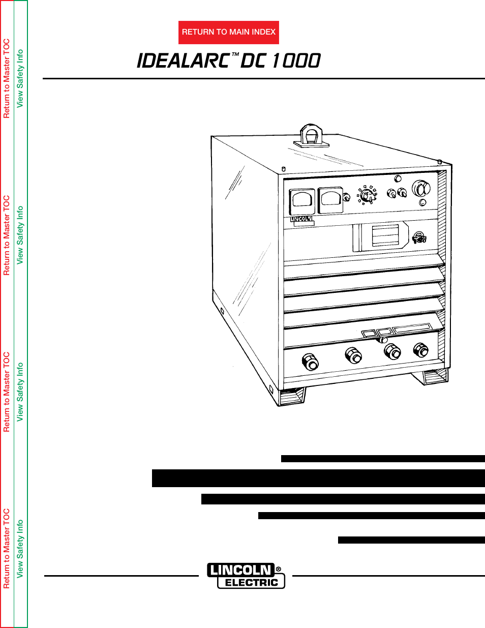 Lincoln Electric IDEALARC DC 1000 SVM123-A User Manual | 113 pages