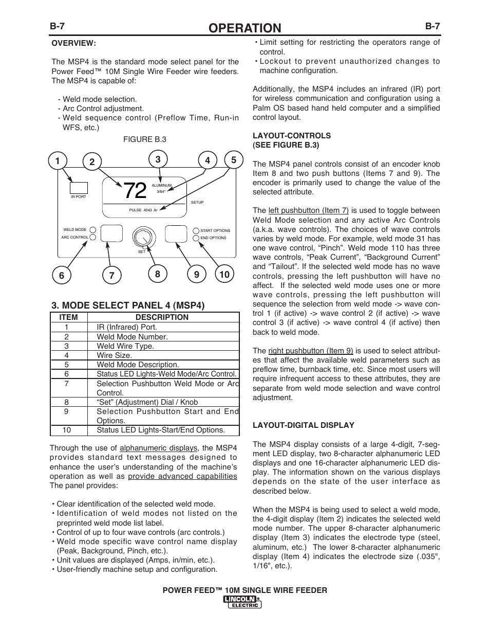 Operation | Lincoln Electric POWER FEED IM915 User Manual | Page 29 / 72