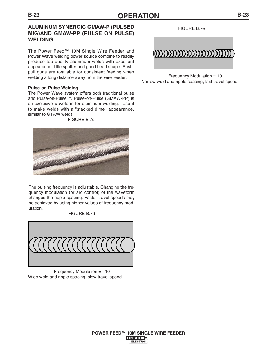 Operation | Lincoln Electric POWER FEED IM915 User Manual | Page 45 / 72