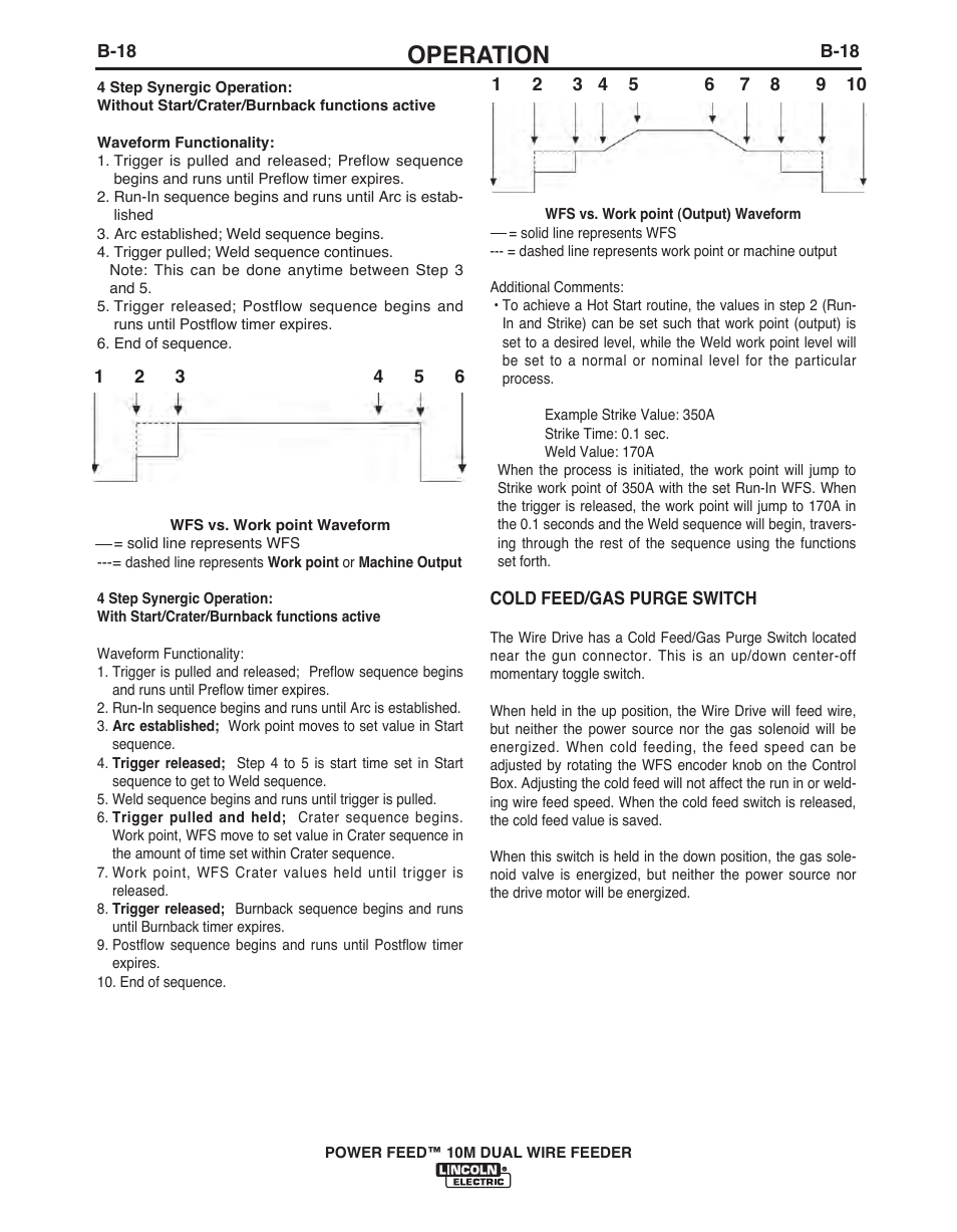 Operation | Lincoln Electric POWER FEED IM916 User Manual | Page 36 / 68