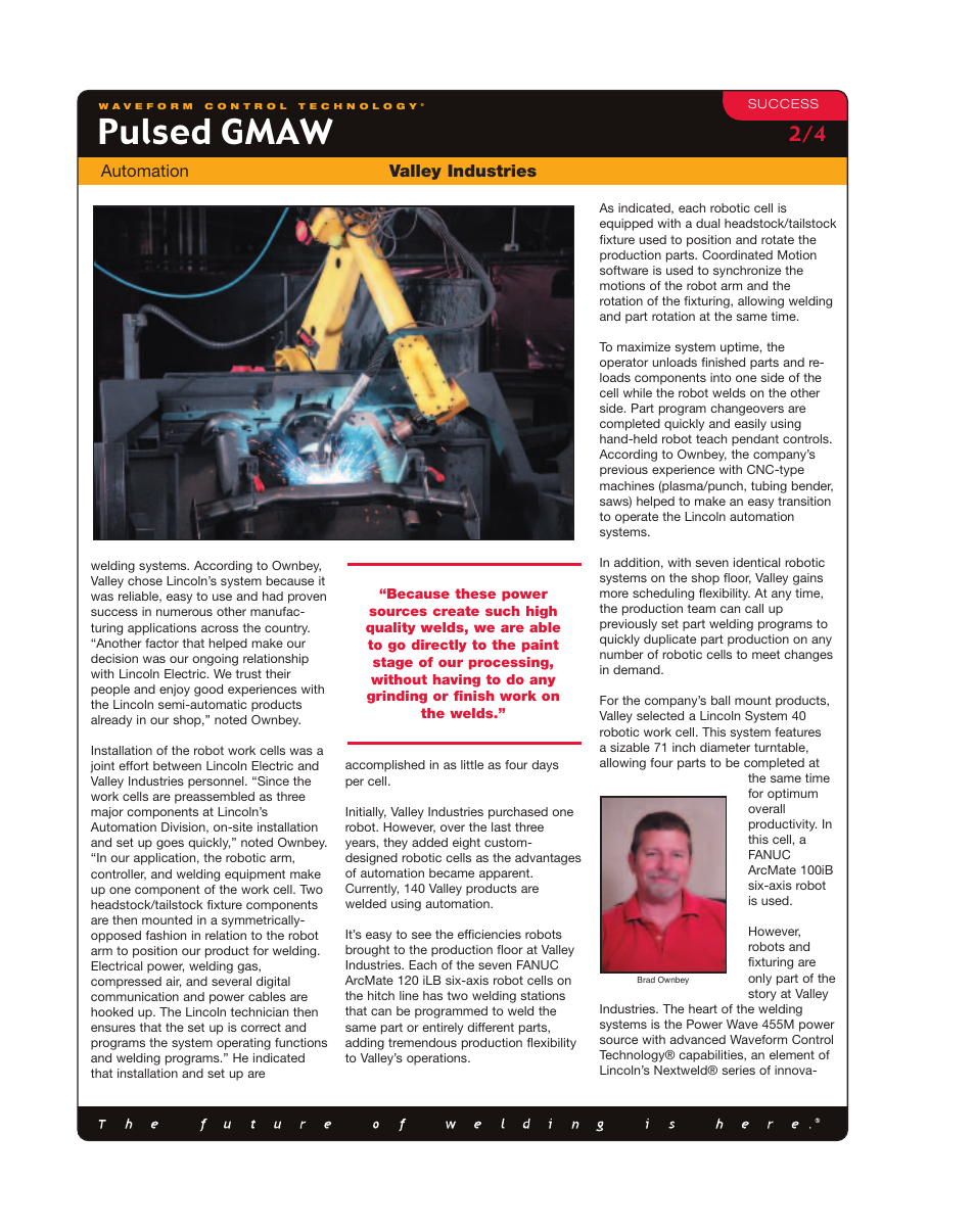 Pulsed gmaw | Lincoln Electric NX-4.310 User Manual | Page 2 / 4