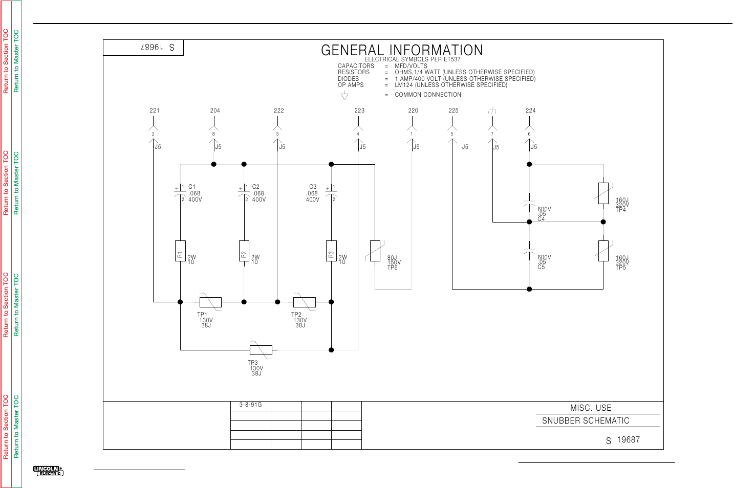 General information, Electrical diagrams, Idealarc dc400 | Lincoln Electric IDEALARC SVM 122-A User Manual | Page 116 / 116