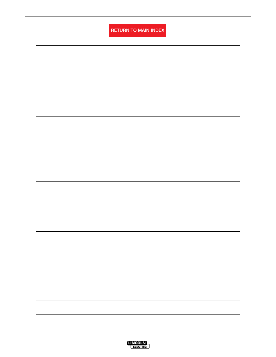 Master toc, Retur, N to master toc | Lincoln Electric IDEALARC SVM 122-A User Manual | Page 6 / 116