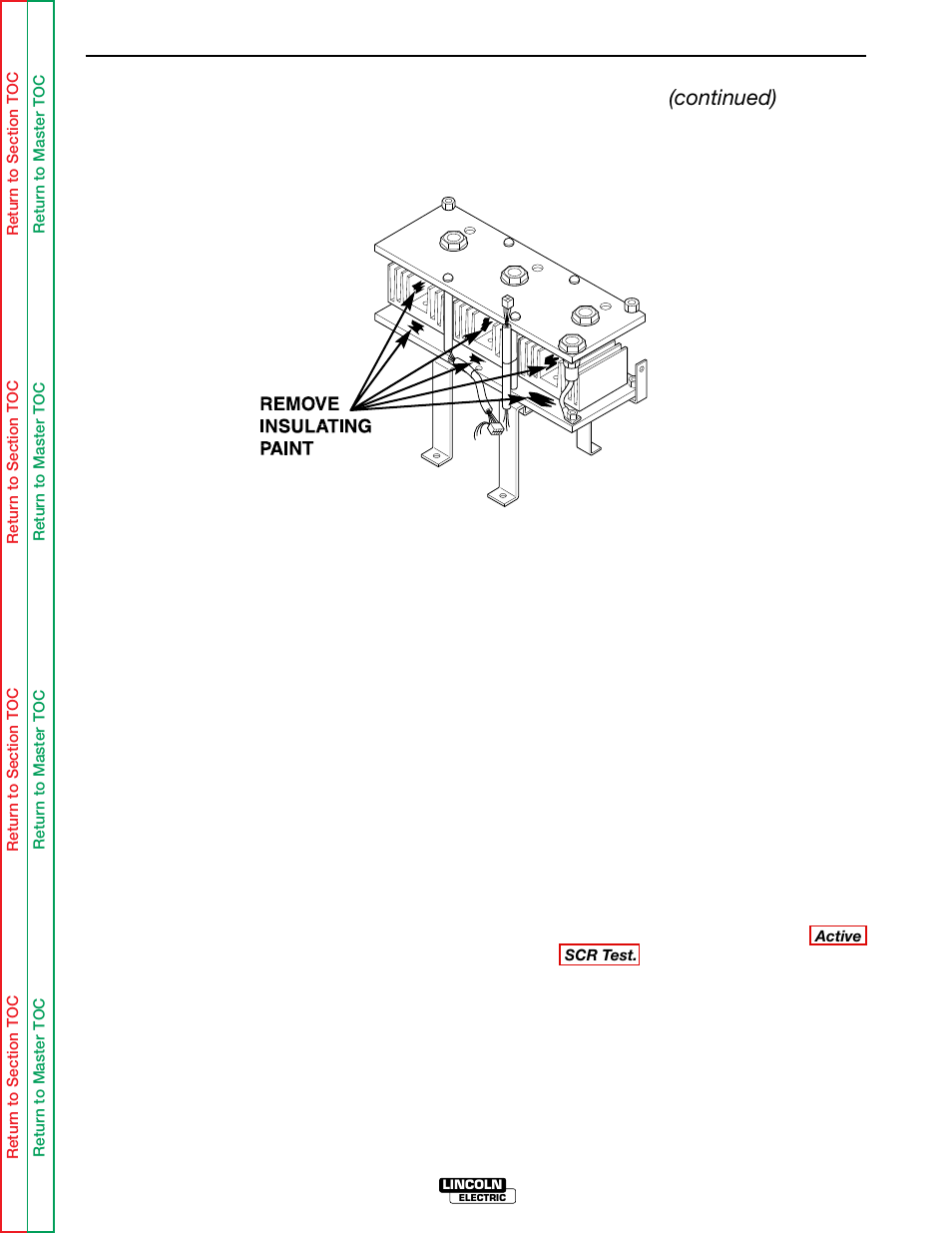 Troubleshooting & repair, Static scr/diode rectifier bridge test (continued) | Lincoln Electric IDEALARC SVM 122-A User Manual | Page 72 / 116