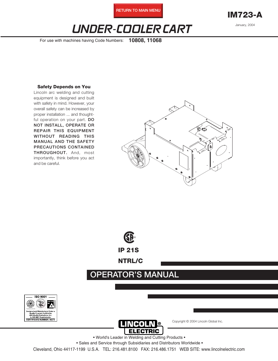 Lincoln Electric IM723-A User Manual | 29 pages