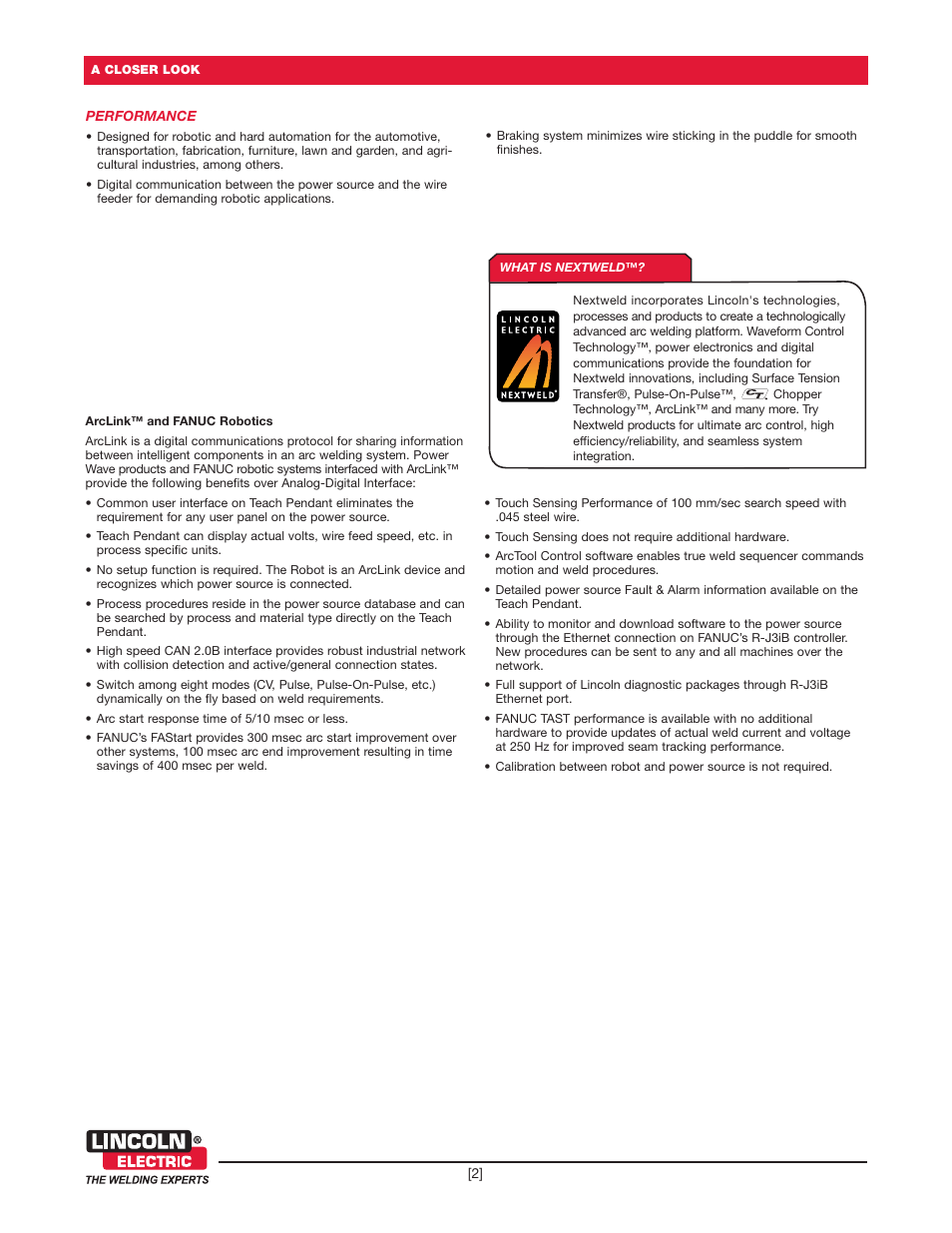 Lincoln Electric Power Feed 10R User Manual | Page 2 / 6