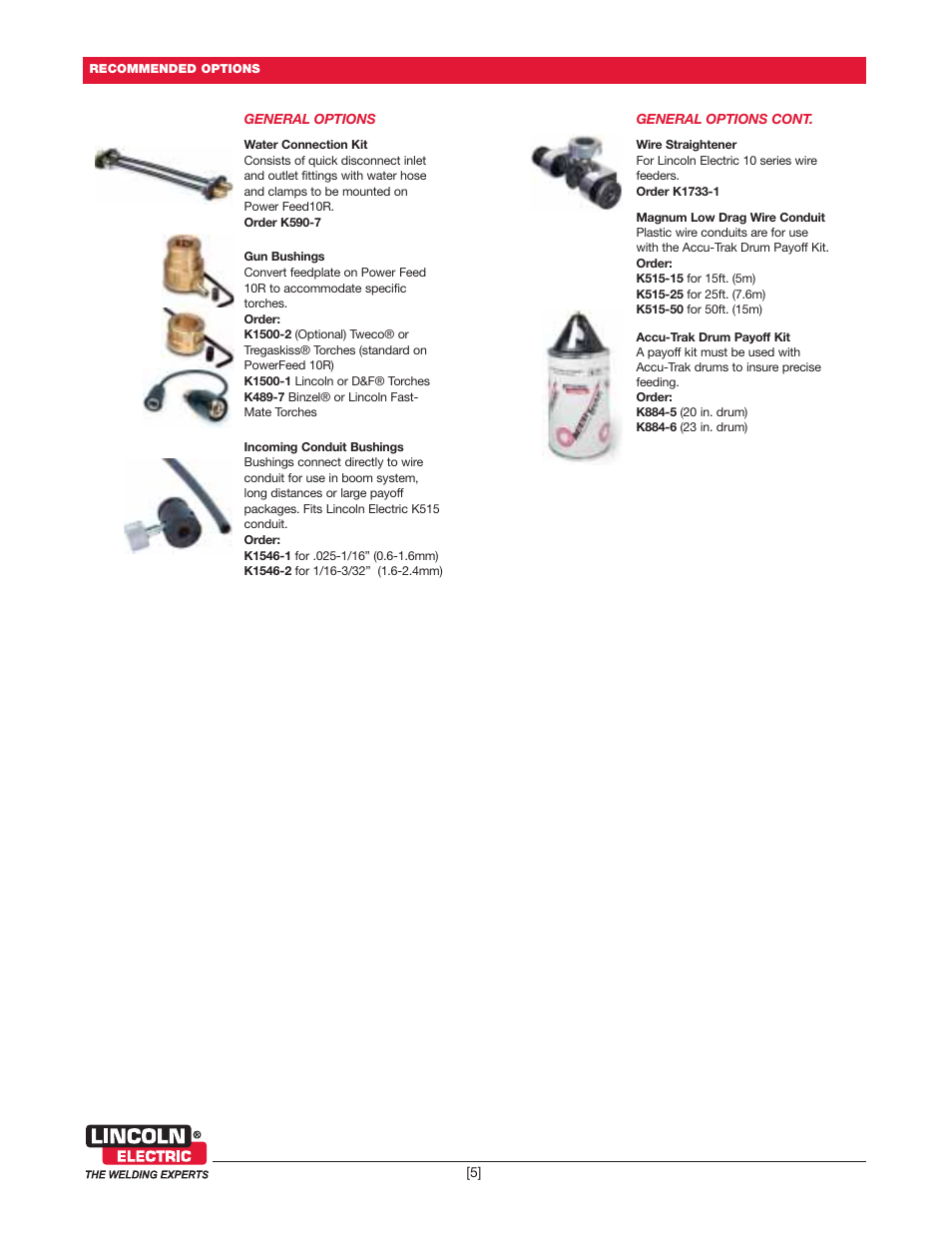 Lincoln Electric Power Feed 10R User Manual | Page 5 / 6