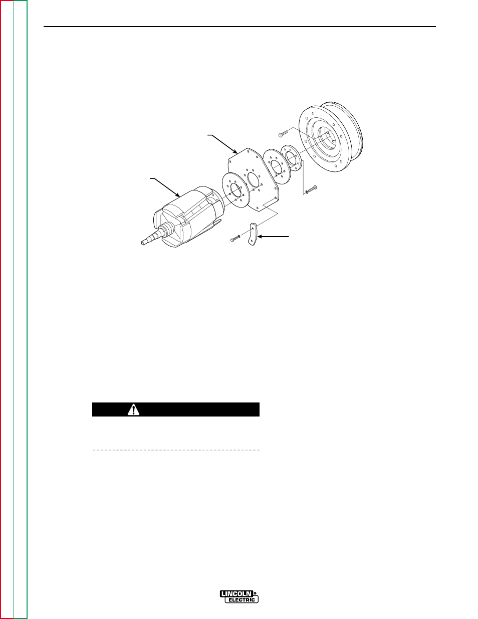 Troubleshooting & repair, Stator/rotor removal and replacement (continued), Warning | Lincoln Electric COMMANDER SVM153-A User Manual | Page 133 / 156