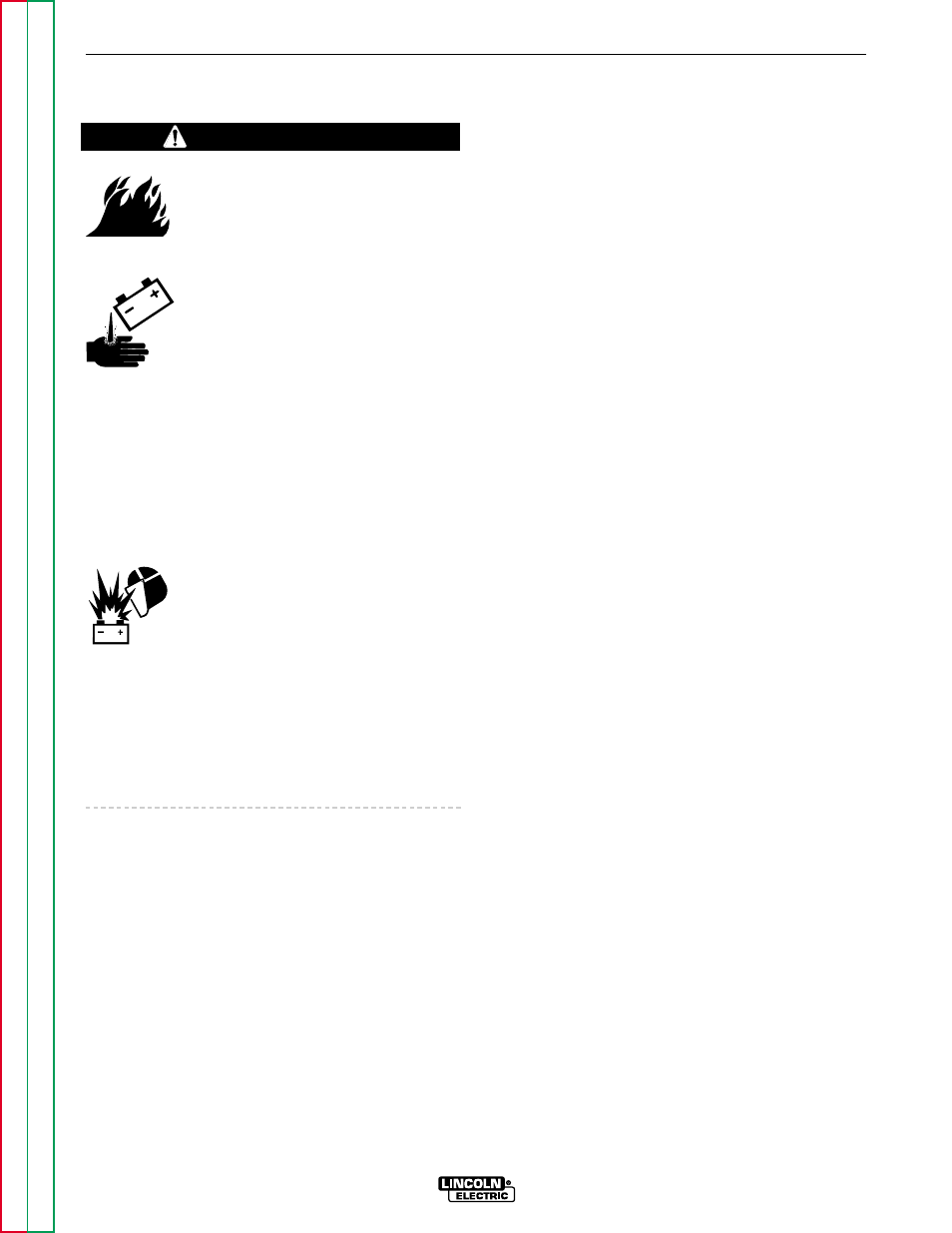 Maintenance, Battery maintenance, Warning | Lincoln Electric COMMANDER SVM153-A User Manual | Page 44 / 156