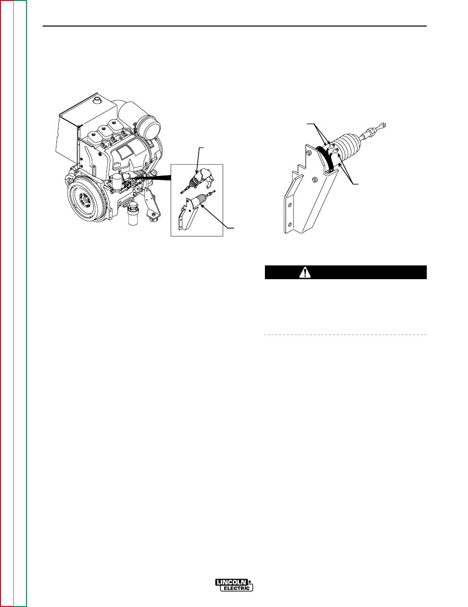 Troubleshooting & repair, Idler solenoid test (continued), Caution | Lincoln Electric COMMANDER SVM153-A User Manual | Page 75 / 156
