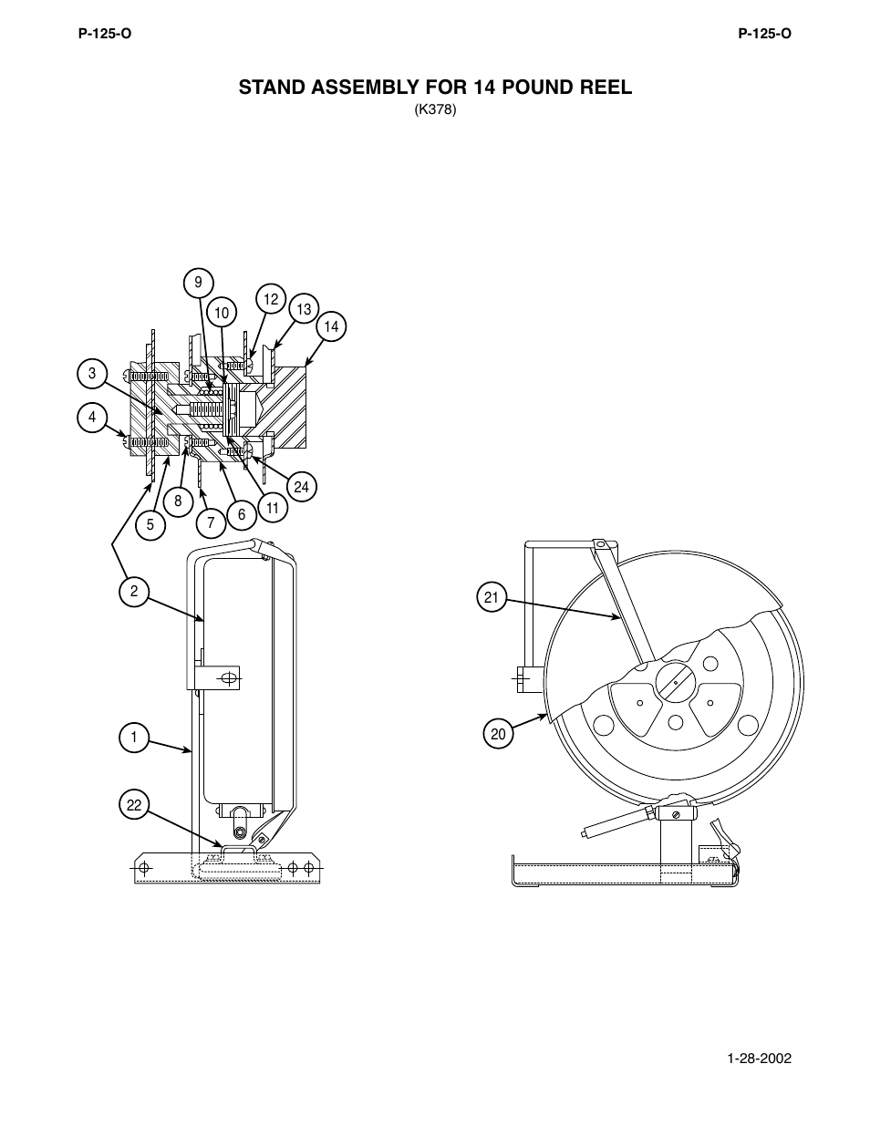 Stand assembly for 14 pound reel | Lincoln Electric LN-9 SEMIAUTOMATIC WIRE FEEDER IM294-C User Manual | Page 118 / 148