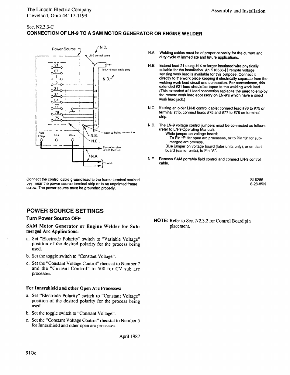 Lincoln Electric LN-9 SEMIAUTOMATIC WIRE FEEDER IM294-C User Manual | Page 21 / 148