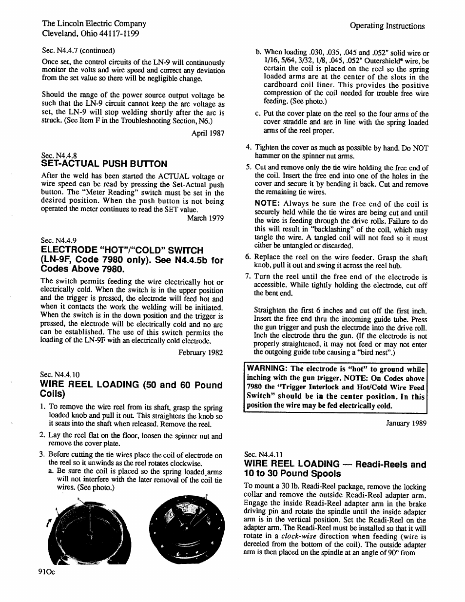 Lincoln Electric LN-9 SEMIAUTOMATIC WIRE FEEDER IM294-C User Manual | Page 49 / 148