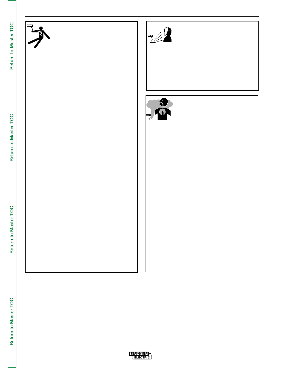 Safety, Arc rays can burn, Electric shock can kill | Fumes and gases can be dangerous | Lincoln Electric POWER WAVE 355/405 SVM159-A User Manual | Page 3 / 134