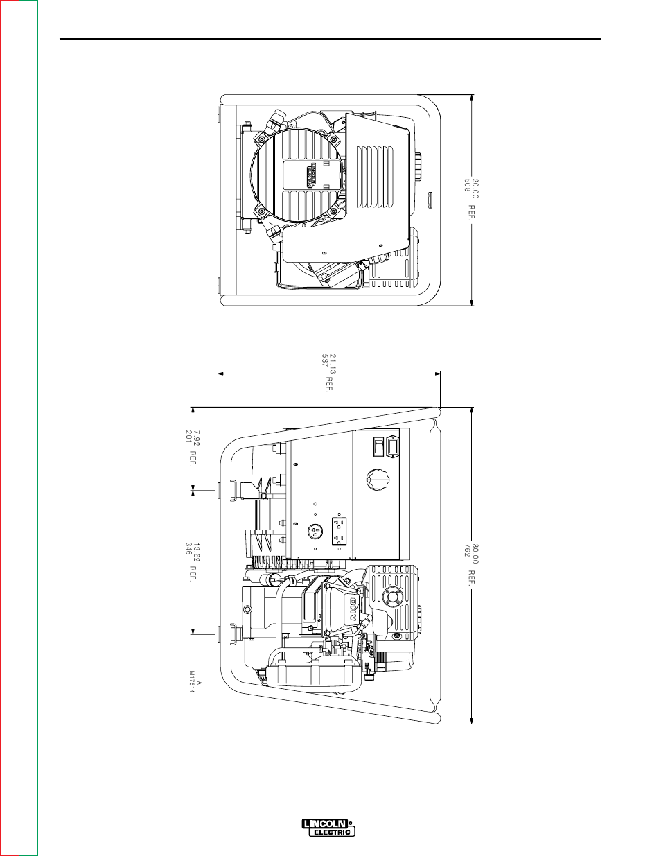Diagrams, Dimension print — weldanpower 125, G-4 weldanpower 125 | Lincoln Electric WELDANPOWER SVM 113-A User Manual | Page 102 / 106