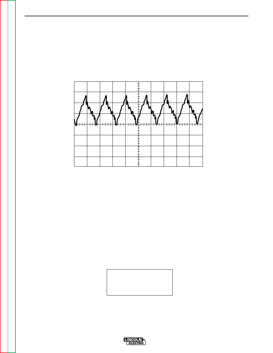 Oscilloscope waveforms, Troubleshooting & repair, Normal open circuit weld voltage waveform | Lincoln Electric WELDANPOWER SVM 113-A User Manual | Page 69 / 106