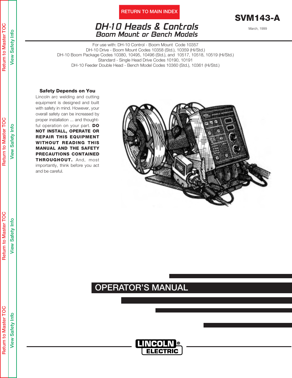 Lincoln Electric SVM143-A User Manual | 98 pages