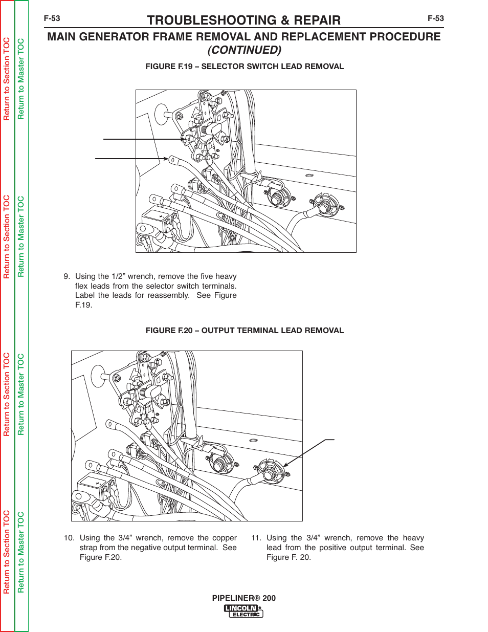 Troubleshooting & repair | Lincoln Electric PIPELINER 200 User Manual | Page 123 / 145