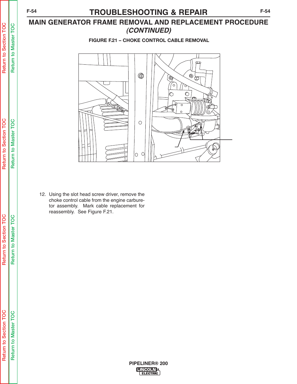 Troubleshooting & repair | Lincoln Electric PIPELINER 200 User Manual | Page 124 / 145