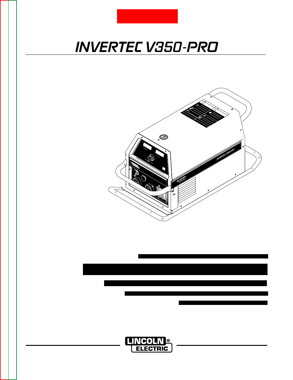 Lincoln Electric INVERTEC V350-PRO SVM152-A User Manual | 155 pages