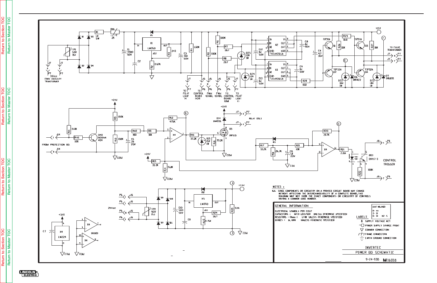 Electrical diagrams | Lincoln Electric INVERTEC V300-PRO SVM105-B User Manual | Page 116 / 117