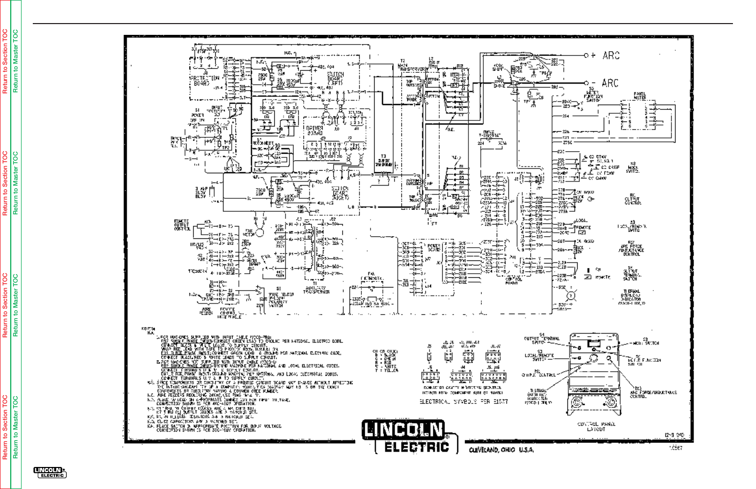 Electrical diagrams | Lincoln Electric INVERTEC V300-PRO SVM105-B User Manual | Page 98 / 117