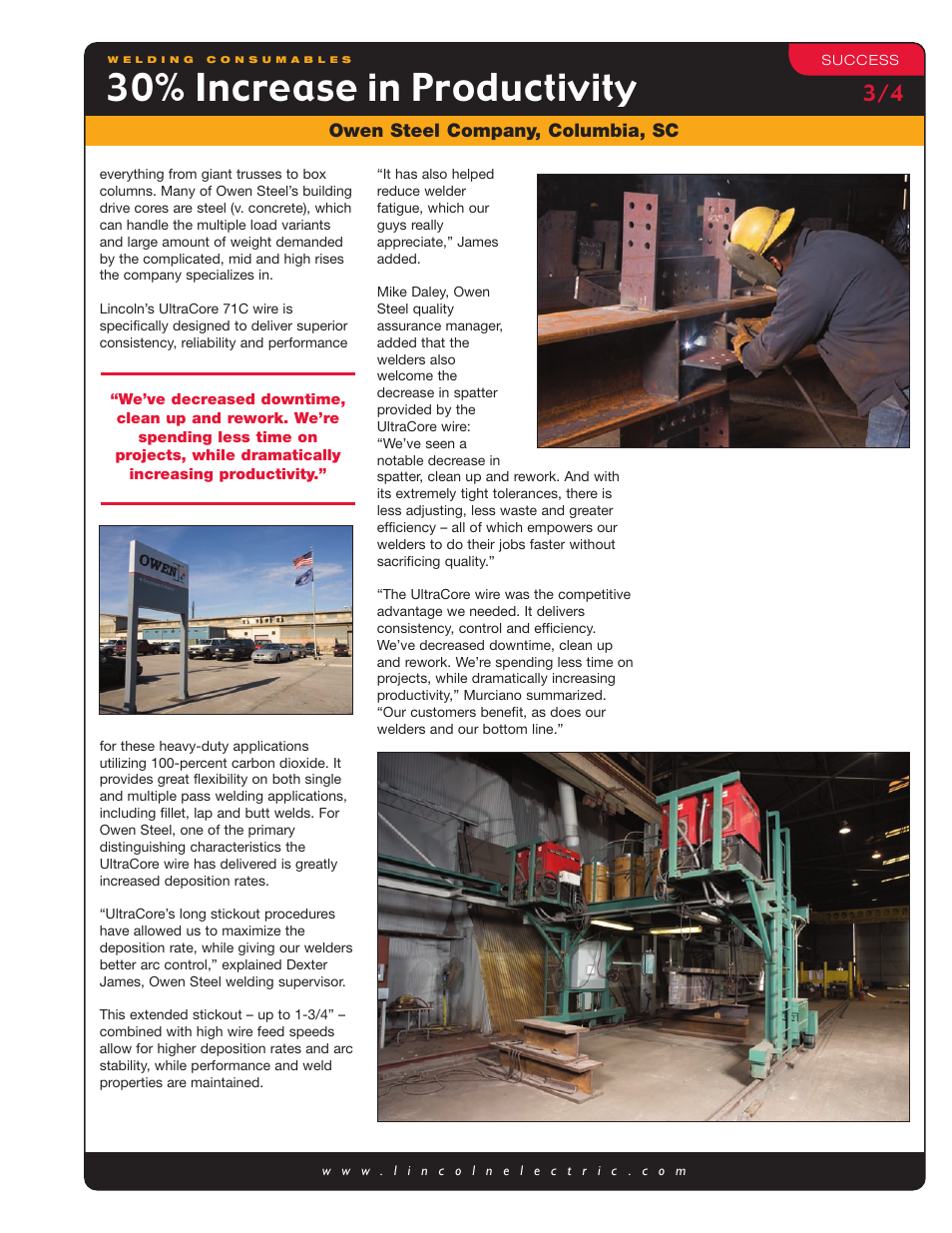 30% increase in productivity | Lincoln Electric MC07-48 User Manual | Page 3 / 4