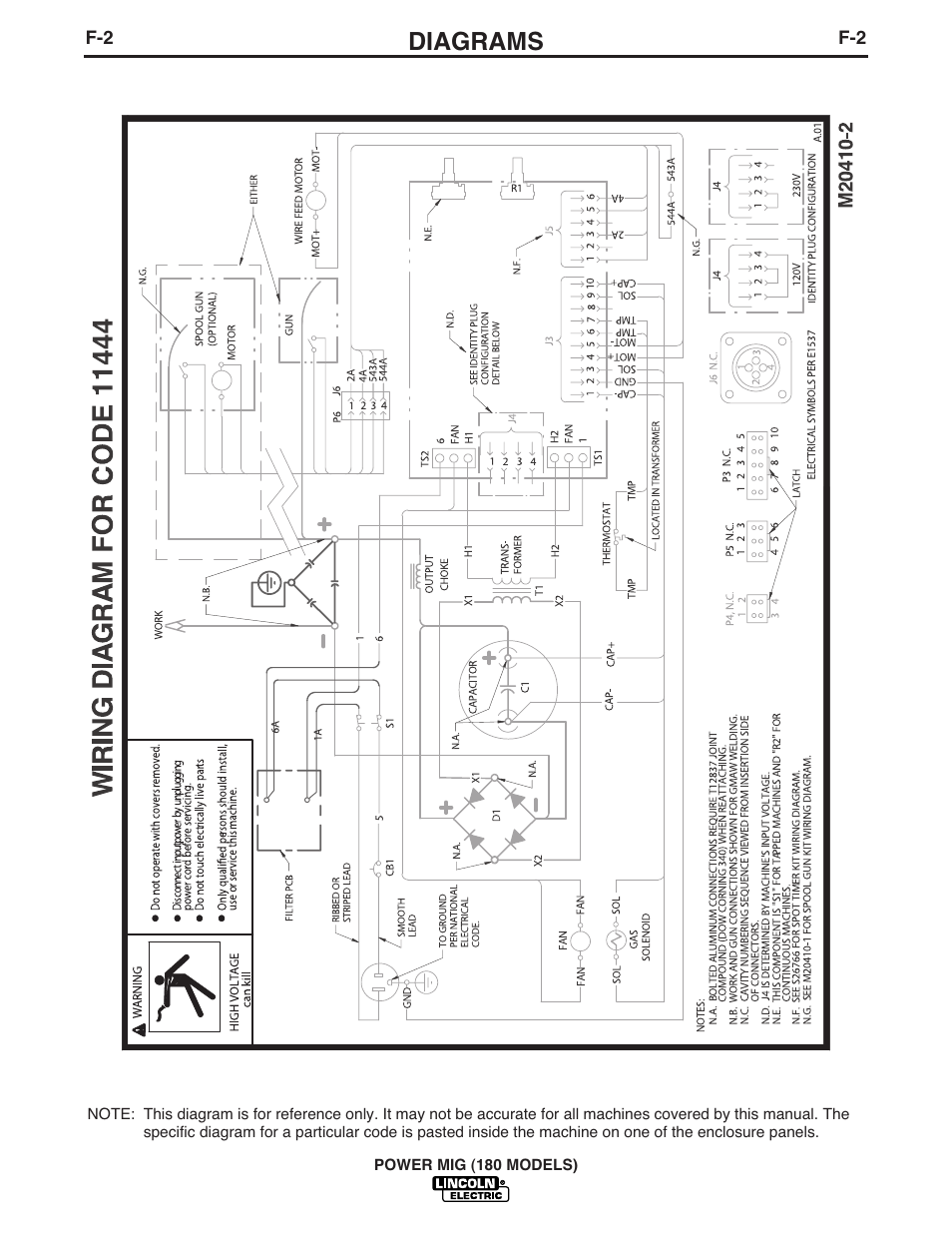 Diagrams | Lincoln Electric POWER MIG 180 User Manual | Page 37 / 42