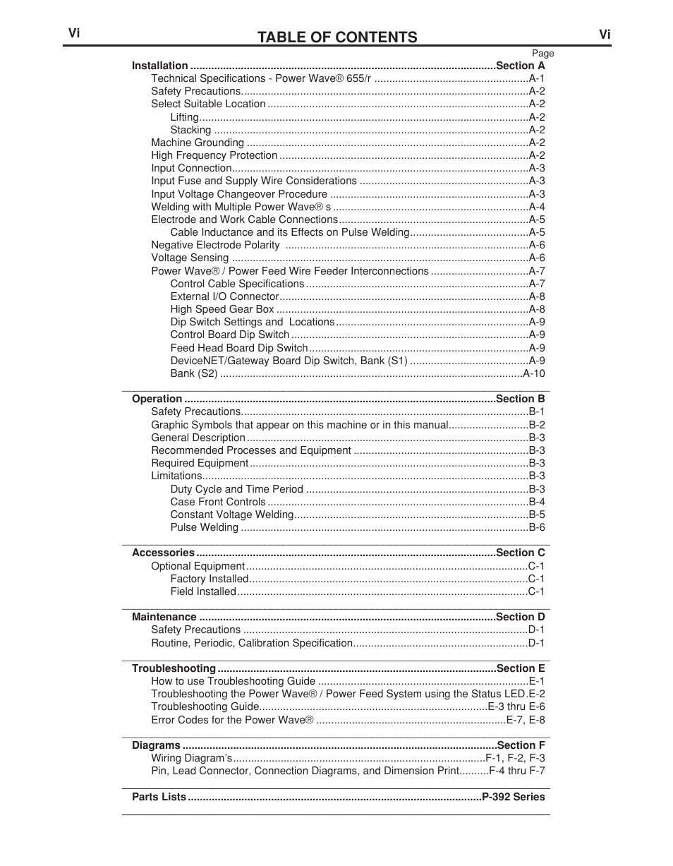 Lincoln Electric POWER WAVE IM713-B User Manual | Page 7 / 44