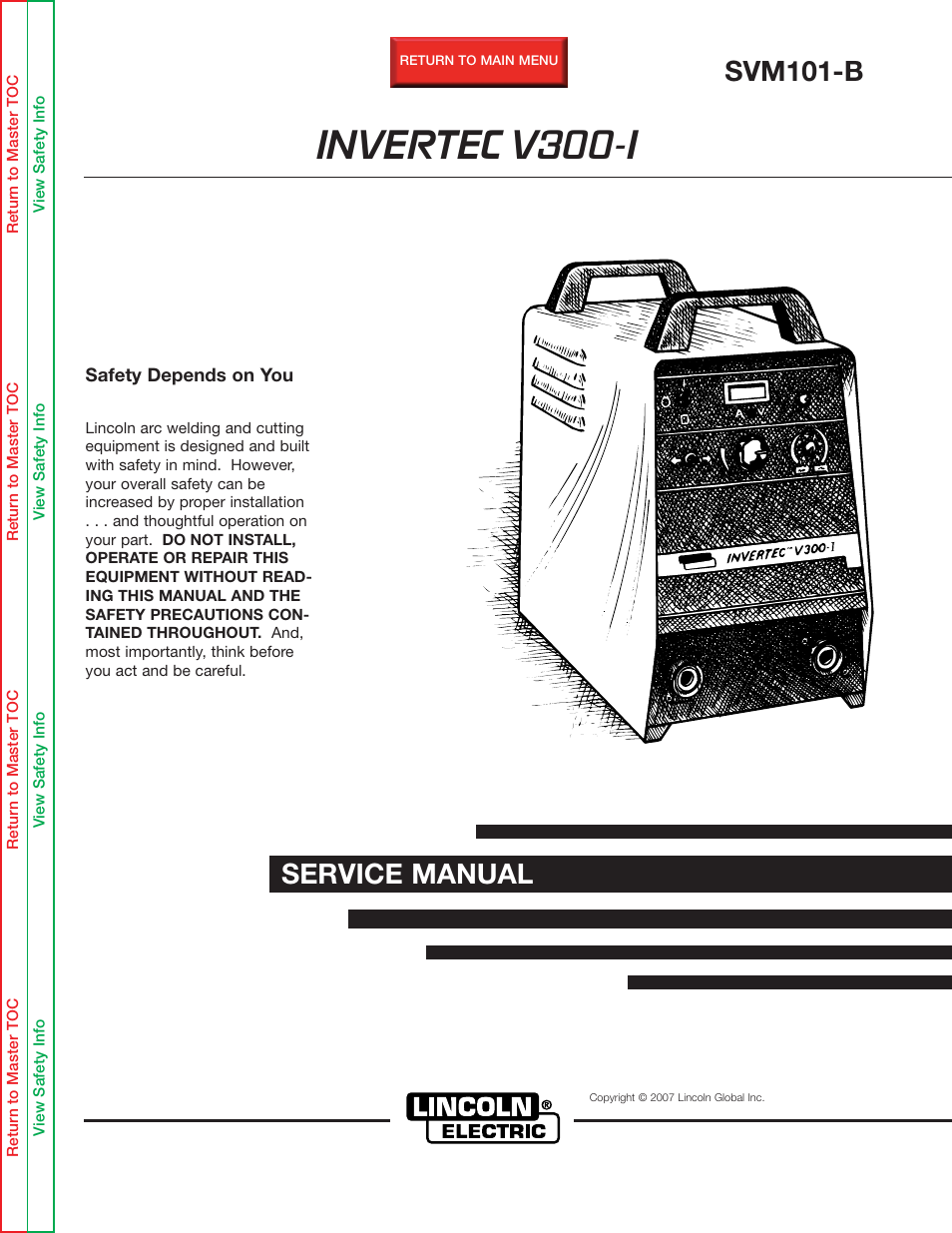 Lincoln Electric INVERTEC SVM101-B User Manual | 117 pages