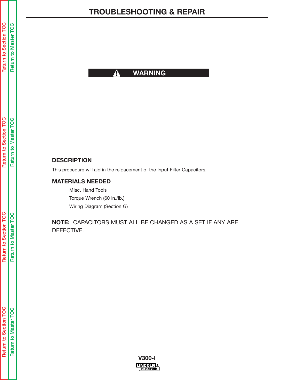 Troubleshooting & repair | Lincoln Electric INVERTEC SVM101-B User Manual | Page 81 / 117