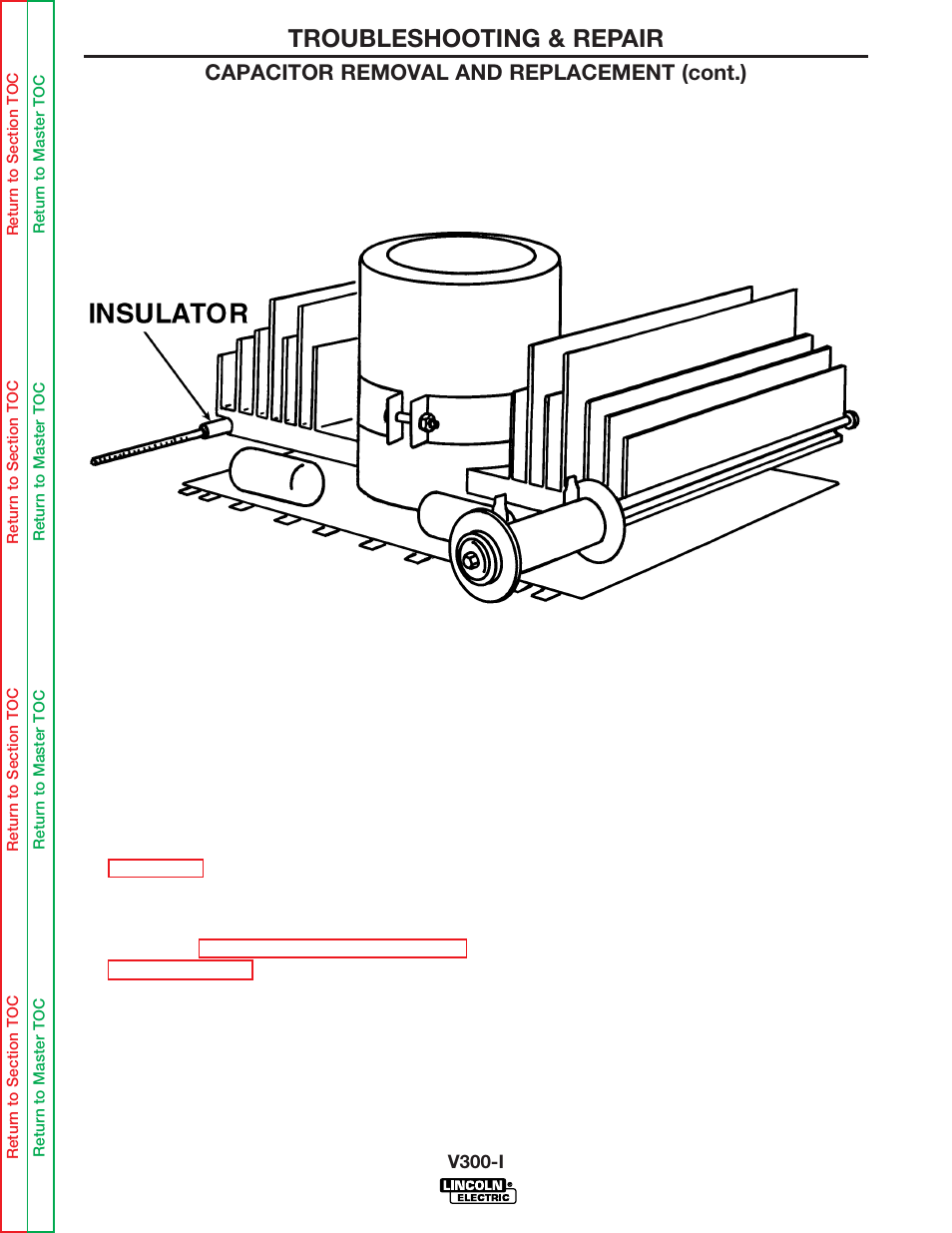 Troubleshooting & repair, Capacitor removal and replacement (cont.) | Lincoln Electric INVERTEC SVM101-B User Manual | Page 84 / 117