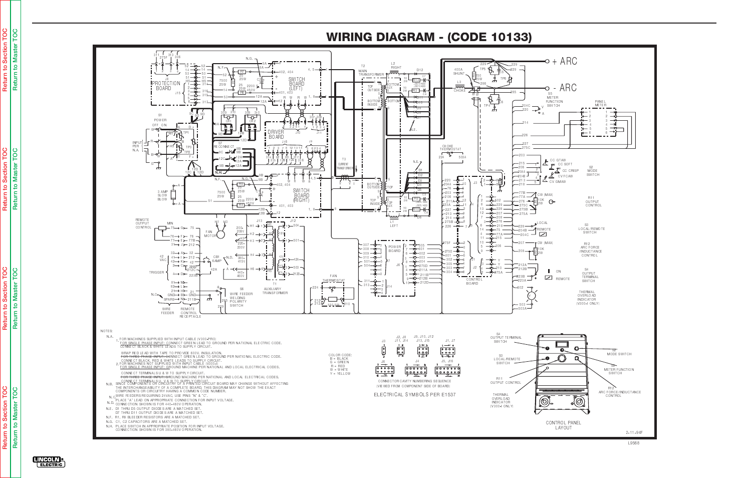 Electrical diagrams, Arc - arc, V300-i | Lincoln Electric INVERTEC SVM101-B User Manual | Page 99 / 117