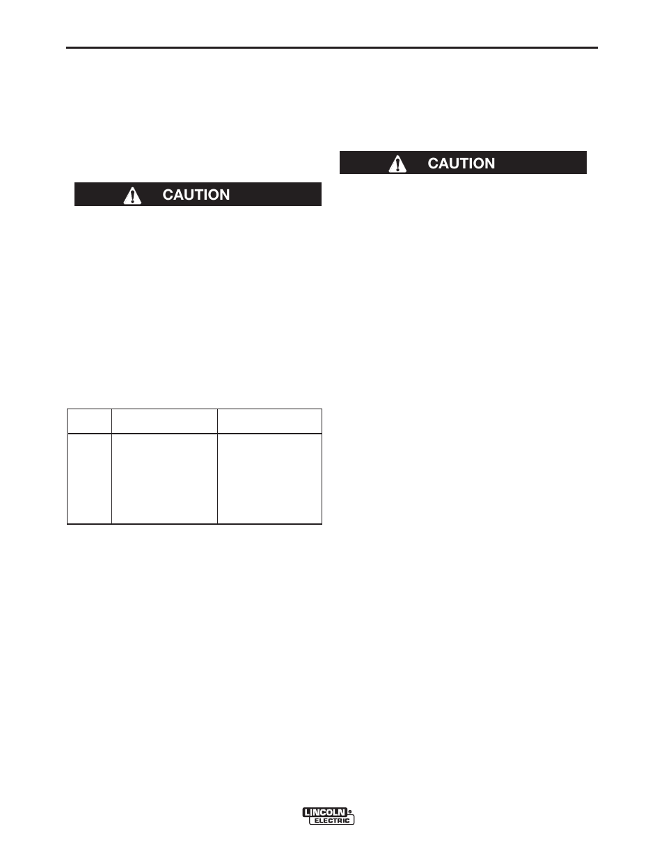 Installation, Caution | Lincoln Electric POWER WAVE 405M IM917-A User Manual | Page 13 / 44