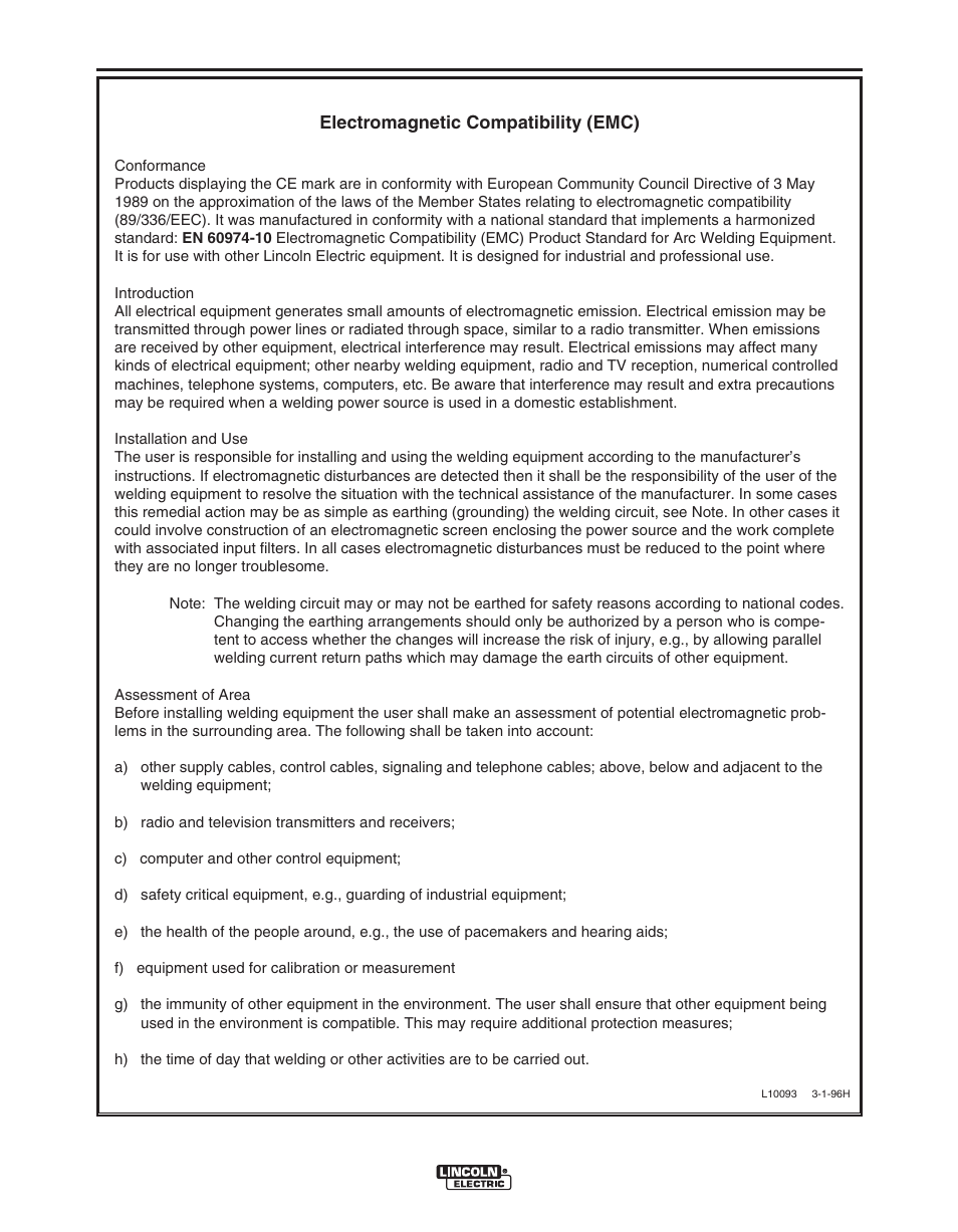 Safety | Lincoln Electric POWER WAVE 405M IM917-A User Manual | Page 6 / 44