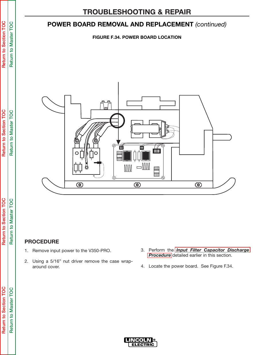 Left side power board, Troubleshooting & repair | Lincoln Electric INVERTEC SVM158-A User Manual | Page 126 / 167