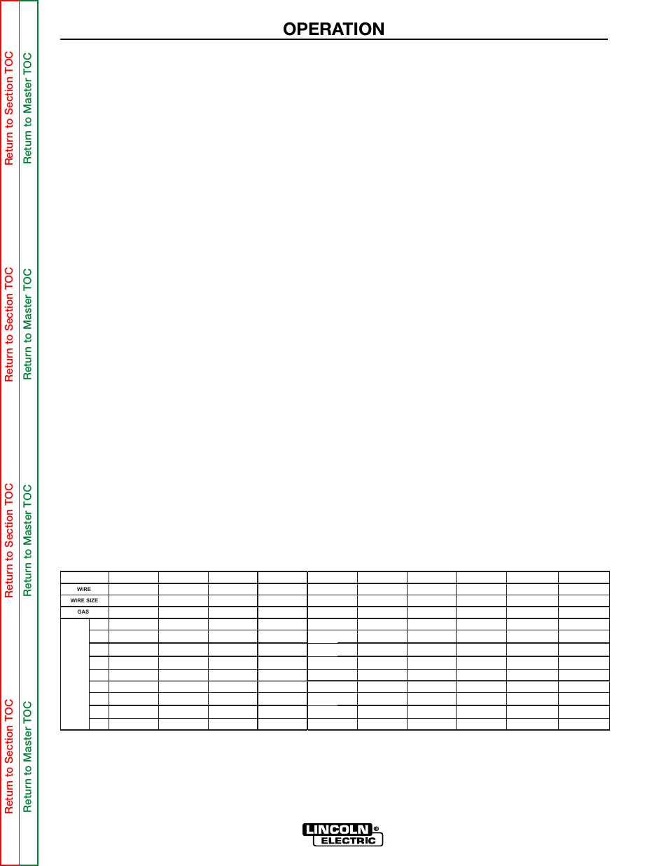 Operation, Power mode, Recommended welding procedures for power mode | B-11 | Lincoln Electric INVERTEC SVM158-A User Manual | Page 23 / 167
