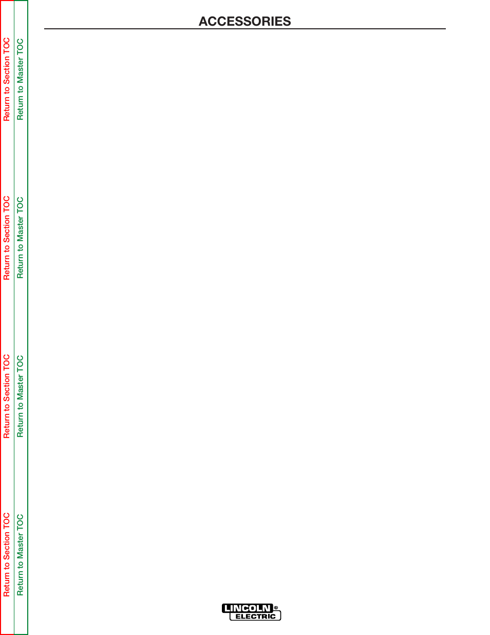 Accessories | Lincoln Electric INVERTEC SVM158-A User Manual | Page 28 / 167