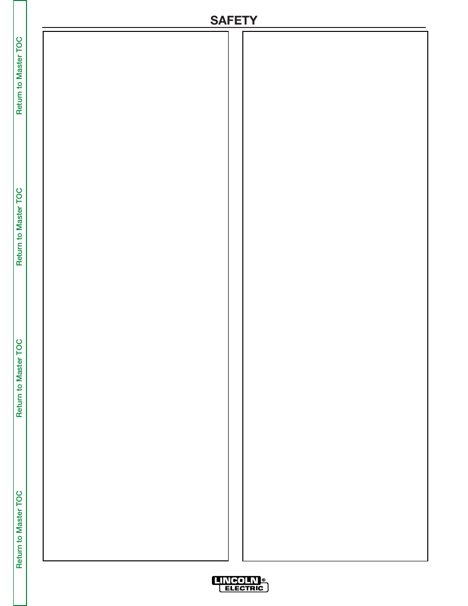 Safety, Précautions de sûreté | Lincoln Electric INVERTEC SVM158-A User Manual | Page 5 / 167
