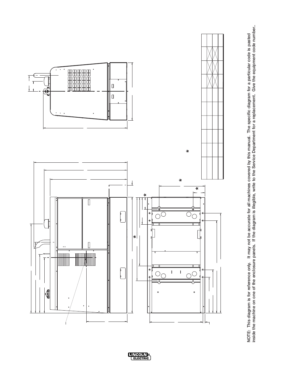Diagrams, F-17, Dimension print | Commander 300 | Lincoln Electric COMMANDER 300 IM700-D User Manual | Page 55 / 60