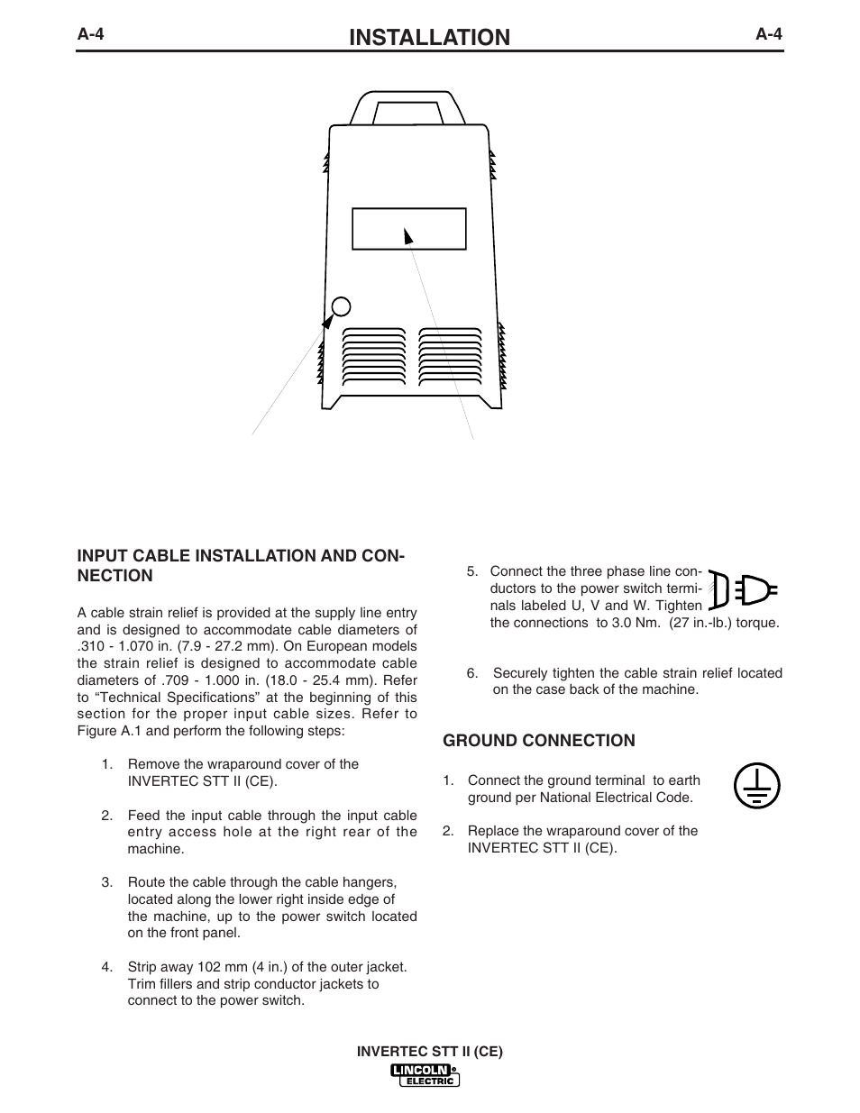 Installation | Lincoln Electric INVERTEC IM904 User Manual | Page 11 / 38